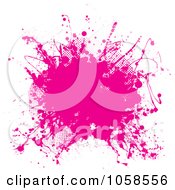 Royalty Free Vector Clip Art Illustration Of A Pink Ink Grunge Splat
