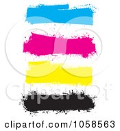 Poster, Art Print Of Digital Collage Of Colorful Cmyk Grunge Banners