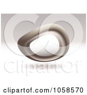 Poster, Art Print Of Floating 3d Gray Stone With Copyspace