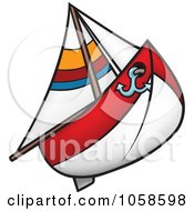 Poster, Art Print Of Red And White Sailboat