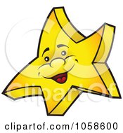 Royalty Free Vector Clip Art Illustration Of A Yelow Star Character
