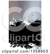 Poster, Art Print Of Brushed Metal Splatter Background With Black Copyspace