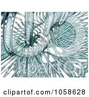 Royalty Free CGI Clip Art Illustration Of A 3d Abstract Wire Tangle Background