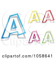 Royalty Free Vector Clip Art Illustration Of A Digital Collage Of Colorful Letter As