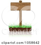 Poster, Art Print Of 3d Wooden Sign On Grass