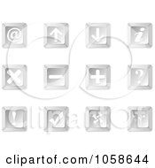 Poster, Art Print Of Digital Collage Of Silver 3d Keyboard Web Icons