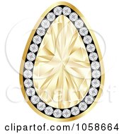 Royalty Free Vector Clip Art Illustration Of A 3d Golden Diamond Easter Egg