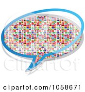 Poster, Art Print Of Chat Bubble Of National Flags
