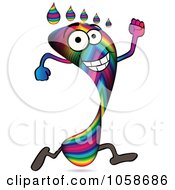 Poster, Art Print Of Running Rainbow Footprint