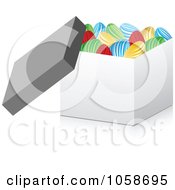 Royalty Free Vector Clip Art Illustration Of A 3d Box With Easter Eggs