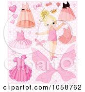 Poster, Art Print Of Digital Collage Of A Toddler Girl With Dresses Tutus And Butterflies