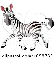 Poster, Art Print Of Running Adult Zebra