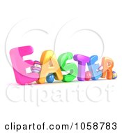 Poster, Art Print Of 3d Angled Easter With Eggs