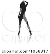 Poster, Art Print Of Sexy Silhouetted Woman With A Reflection - 5