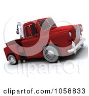 Poster, Art Print Of 3d Retro Red Tow Truck