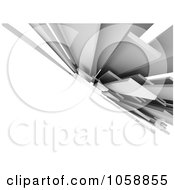 Poster, Art Print Of 3d Abstract Modern Background Of Gray Architectural Boards