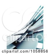 Poster, Art Print Of 3d Abstract Modern Background Of Blue Architectural Boards