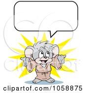 Royalty Free Clip Art Illustration Of A Micah Mouse With A Speech Balloon by Johnny Sajem