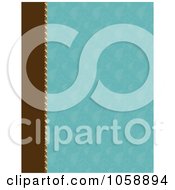Poster, Art Print Of Blue Patterned Background With A Brown Left Edge