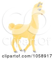 Royalty Free Clip Art Illustration Of A Cute Llama by Alex Bannykh