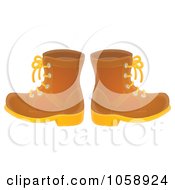 Royalty Free Clip Art Illustration Of A Pair Of Leather Boots