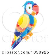 Royalty Free Clip Art Illustration Of A Colorful Parrot