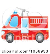 Poster, Art Print Of Airbrushed Red Fire Engine
