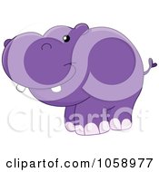 Poster, Art Print Of Chubby Happy Hippo