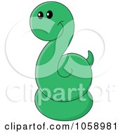 Royalty Free Vector Clip Art Illustration Of A Happy Green Snake by yayayoyo