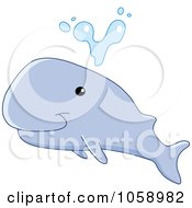Royalty Free Vector Clip Art Illustration Of A Happy Whale by yayayoyo