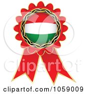 Red Italy Flag Ribbon Label