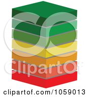 Royalty Free Vector Clip Art Illustration Of A 3d Energy Class Ratings Block by Andrei Marincas