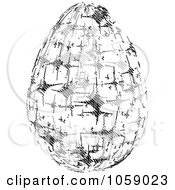Royalty Free Vector Clip Art Illustration Of A Sketched Sparkly Easter Egg