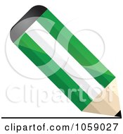 Royalty Free Vector Clip Art Illustration Of A 3d Nigeria Flag Pencil Drawing A Line