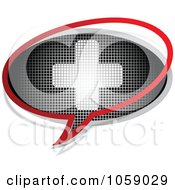 Royalty Free Vector Clip Art Illustration Of A Medical Cross Chat Window by Andrei Marincas