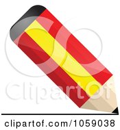 3d Spain Flag Pencil Drawing A Line