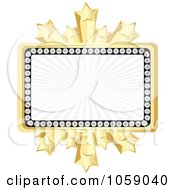 Banner Bordered In Diamonds And Gold Stars