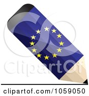 3d Europe Flag Pencil Drawing A Line