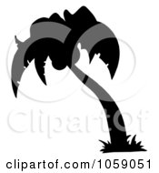 Poster, Art Print Of Black Silhouetted Palm Tree Logo