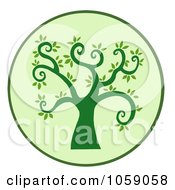 Poster, Art Print Of Curly Branched Tree Logo - 7