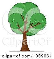 Royalty Free Vector Clip Art Illustration Of A Green Tree Logo 1