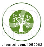 Poster, Art Print Of Curly Branched Tree Logo - 10