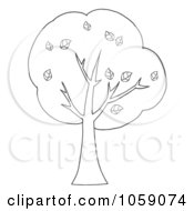 Royalty Free Vector Clip Art Illustration Of An Outline Of A Tree Logo