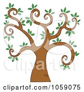 Poster, Art Print Of Curly Branched Tree Logo - 5