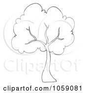Royalty Free Vector Clip Art Illustration Of An Outlined Tree Logo 1