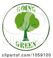 Poster, Art Print Of Going Green Logo With A Tree