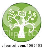 Poster, Art Print Of Curly Branched Tree Logo - 9