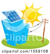 Poster, Art Print Of Sun Shining On A Building With A Solar Panel