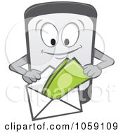 Poster, Art Print Of Cell Phone Character Making A Payment