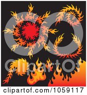Poster, Art Print Of Digital Collage Of Fire Designs